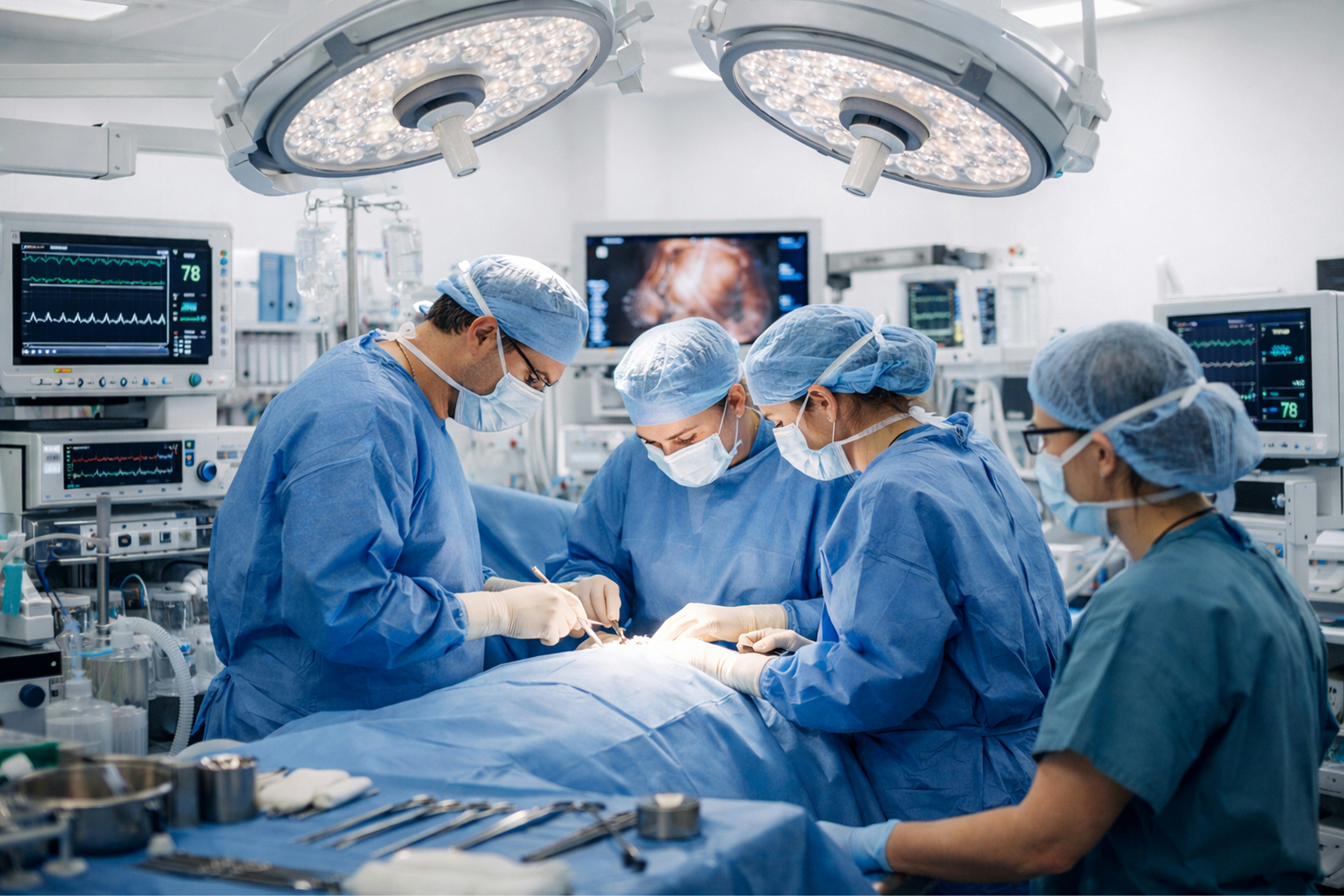 Clinician reviewing a scan with a patient